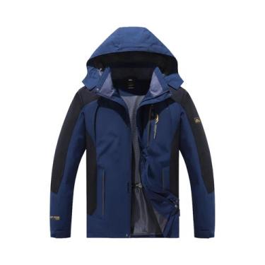 Imagem de Jaqueta Masculina Impermeável E À Prova De Vento Com Capuz, Zíper, Res