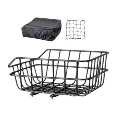 Imagem de kowaku Cesto traseiro removível e para bicicleta, organizador de bagagem, suporte para bicicletas, ideal para caminhadas, bicicletas elétricas,