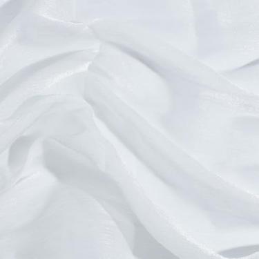 Imagem de WEBEEDY 2 peças de tecido de organza branco de 99 x 74 cm, tecido de pano de fundo brilhante de tule para fotografia de produto, casamento, festa de Natal, decoração de casa