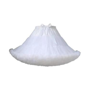 Imagem de Saia De Tule Plissada Em 3 Camadas Para Mulheres, Branca, Preta, Rosa,