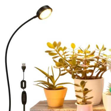 Imagem de Lâmpada de Cultivo para Plantas | Luz LED De Espectro Completo Alimentada Por USB,Lâmpada Ajustável para Plantas | Destinado a Casa, Quarto, Estufa, Tenda, Mesa, Prateleira e Vaso
