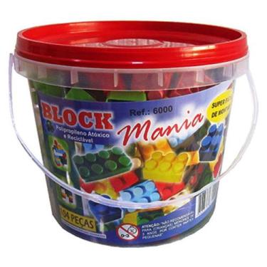 Imagem de Blocos de Montar 104 Peças Brinquedo Educativo Infantil Block Mania