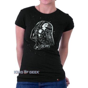 Imagem de Baby Look Darth Vader Star Wars Filme Blusinha Geek Série - KING OF GE