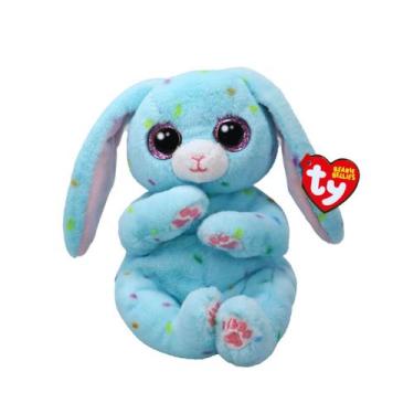Imagem de Ty Beanie Bellies Skippy  Coelho Azul de Pelúcia com Pintinhas Colorid