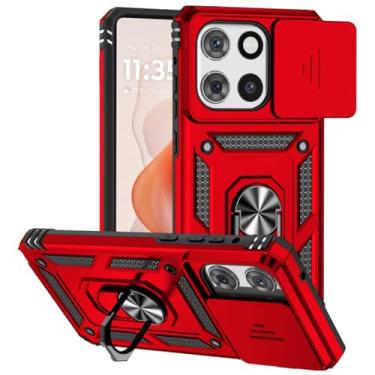 Imagem de Tothedu Capa para Moto G Stylus 5G 2025, para Motorola GStylus5G2025 com capa de câmera deslizante, anel giratório de 360°, capa magnética à prova de choque para Motorola Moto G Stylus 5G 2025