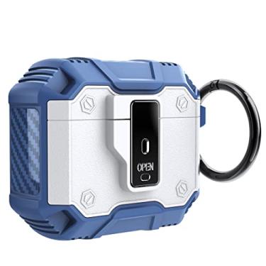 Imagem de iDOMi Capa compatível com AirPods de 4ª geração, interruptor automático de absorção de choque de grau militar seguro para novos Airpods 4 capa de carregamento, branca