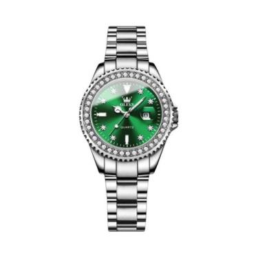 Imagem de Relógio De Pulso Feminino Elegante À Prova d'Água Em Aço Inoxidável Co