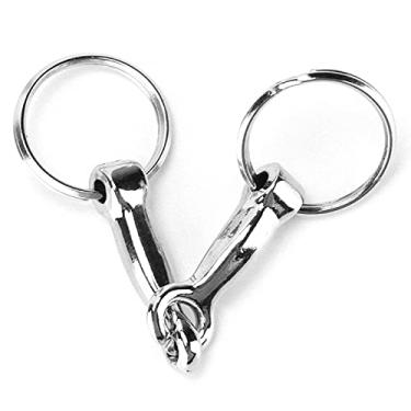Imagem de Pissente Chaveiro de Freio de Cavalo, Miniaturas de Freio Em Liga de Zinco Com de Ferradura para Presente de Decoração para Amantes da Equitação.