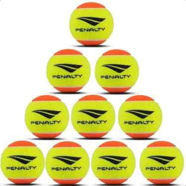 Imagem de Kit com 10 Bolas de Beach Tennis Penalty Tenis Praia Stage 2-Unissex