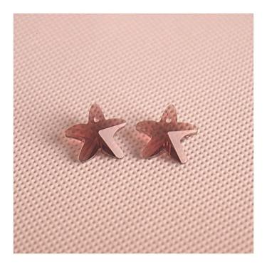 Imagem de FFIME Apanhadores de sol de jardim multicoloridos 14 mm contas de lustre de vidro de cristal estrela-do-mar contas de pedra para acessórios de lustre, outros colares de pingente feitos à mão com