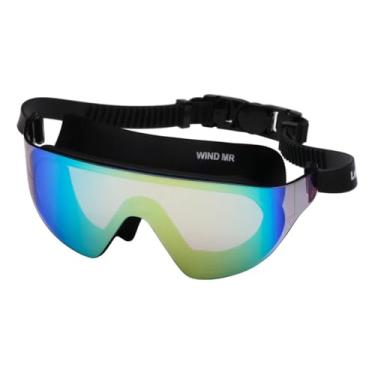 Imagem de Leader Óculos Máscara Natação Águas Abertas Wind, Preto Espelhado, Adulto Unissex, Tamanho Único