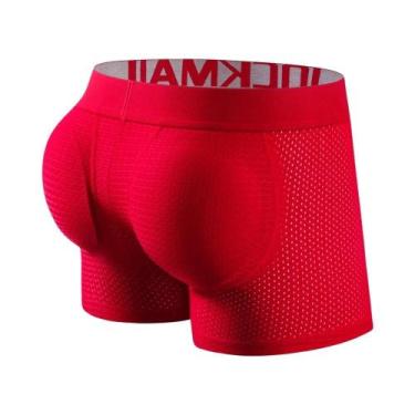 Imagem de Cuecas Boxer Masculinas Acolchoadas Com Realce De Glúteos E Malha, Com