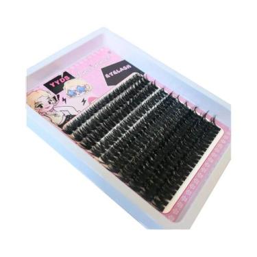 Imagem de Cílios Postiços Femininos 3D Natural C Roll Slim Stem 10 Fileiras Gran