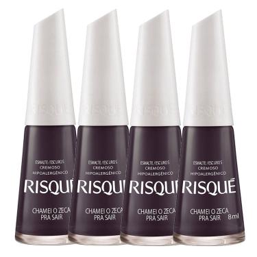 Imagem de Esmalte Risqué Cor Chamei o Zeca Pra Sair com 8ml  Kit com quatro unidades