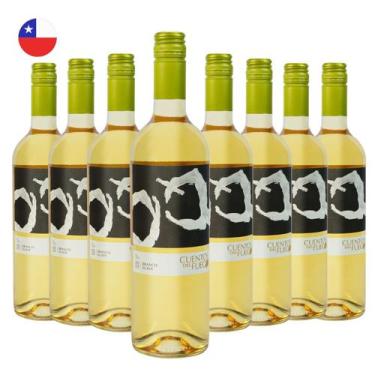 Imagem de Kit com 8 Vinhos Chilenos Branco Suave 750ml Cuentos del Fuego
