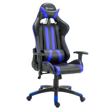 Imagem de Cadeira Gamer Pro Reclinável Base Giratória Gallant Preto/Azul