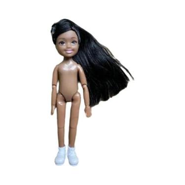 Imagem de Boneca Reborn De Pele Escura 14cm Com Articulações Móveis Para Meninos