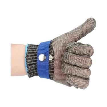 Imagem de Luvas De Segurança Em Aço Inoxidável Anticorte, Proteção Para as Mãos 