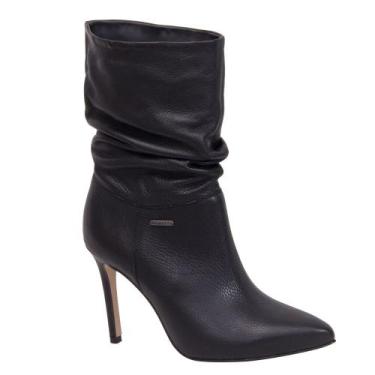 Imagem de Bota Bottero Cano Médio Couro Feminino, 36, Preto