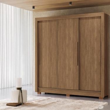 Imagem de Guarda-roupa Casal Santos Andirá Maringa 194,4cm De Largura Jatobá