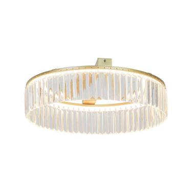 Imagem de Plafon Taschibra Cassandra Led Bivolt Dourado 2700k Luz Amarela 15051100