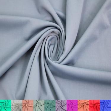 Imagem de Texco Inc 157,5 cm de largura Nylon Spandex tecido opaco por jarda - 185GSM, peso médio, respirável, elasticidade em 4 vias - ideal para atividades e roupas esportivas, ioga e artesanato, aço azul 1