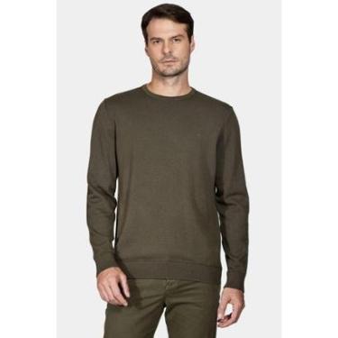 Imagem de Tricot Aramis Manga Longa Gola Careca Verde Militar-Masculino