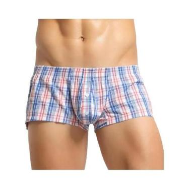Imagem de Cuecas De Algodão Xadrez Masculinas Confortáveis De Alta Qualidade, Ro