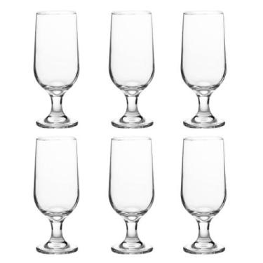 Imagem de Jogo C/ 6 Taças Berlim Transparente 360ml Cerveja Chopp Bebidas Bar Re