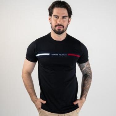 Imagem de Camiseta Tommy Hilfiger Global Stripe Bordado-Masculino