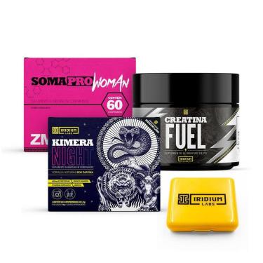 Imagem de Kit Creatina Fuel 150g + Kimera Night + Soma Pro Woman+ Porta Cáps-Unissex