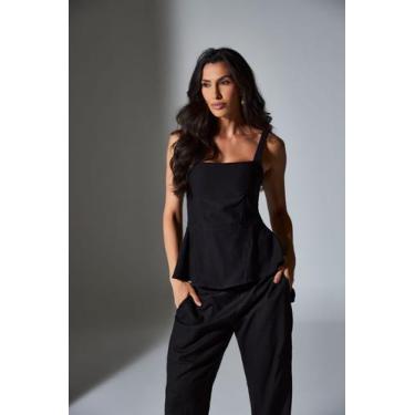 Imagem de Blusa regata peplum em alfaiataria Fernanda Cor:Off-WhiteTamanho:M - J