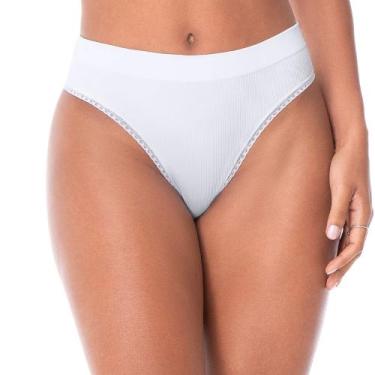 Imagem de Calcinha Biquíni Jacquard sem Costura Branco Zee Rucci, G