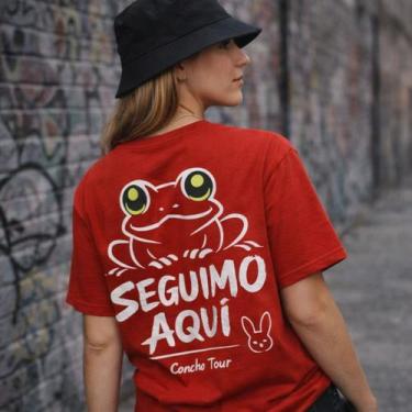 Imagem de Camiseta Feminina Bad Bunny Dtmf Sapo Concho Tour Brasil - delite, Ver