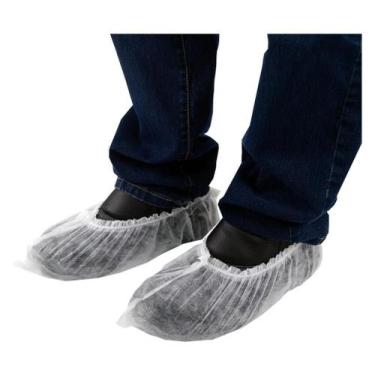 Imagem de Kit 500 Propé Sapatilha Descartável TNT com Elástico - 5 Pacote com 10