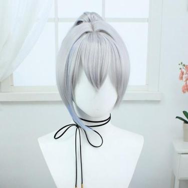 Imagem de Peruca de cosplay Honkais Stars Rails Silvers Wolfs 40cm sintética - y