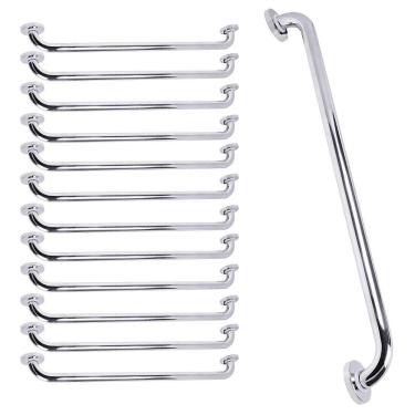 Imagem de Barra de Apoio Alca 80cm kit 12 Uni Acessibilidade Corrimao Deficiente Cadeirante Idoso Box Banheiro Seguranca Corredor