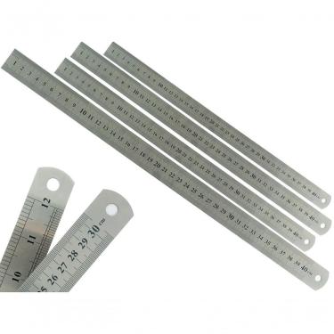 Imagem de Kit 4 Réguas Metal Leve Aço Inoxidável 40cm