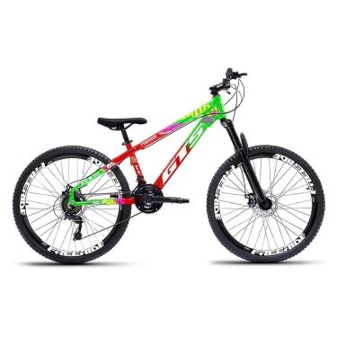 Imagem de Bicicleta GTS Predador Freeride de Grau Aro 26 Freio a Disco 21 Marchas Cambios Shimano-Unissex
