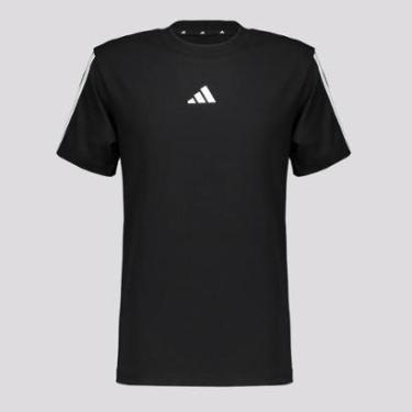 Imagem de Camiseta Adidas 3 Stripes Juvenil Preta-Unissex
