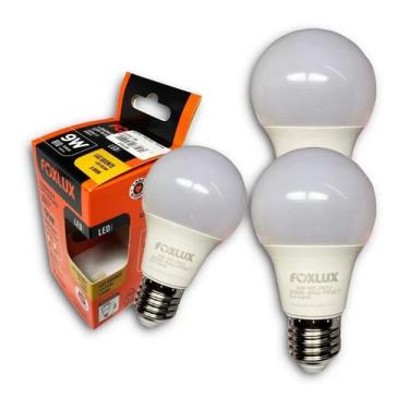 Imagem de Kit 3 Lâmpada LED Bulbo 9W com Base E-27 Bivolt 6500K Foxlux