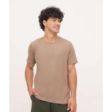Imagem de Camiseta Masculina Básica Manga Curta MR-24035, Bege, M