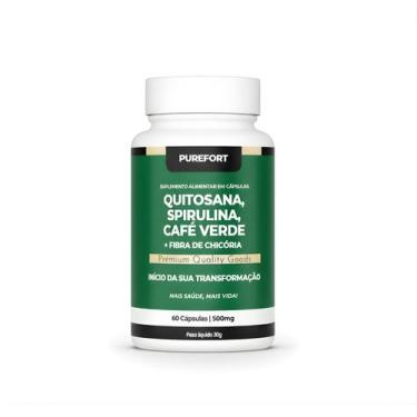 Imagem de Quitosana + Spirulina + Café Verde + Fibra de Chicória I 60 cápsulas -