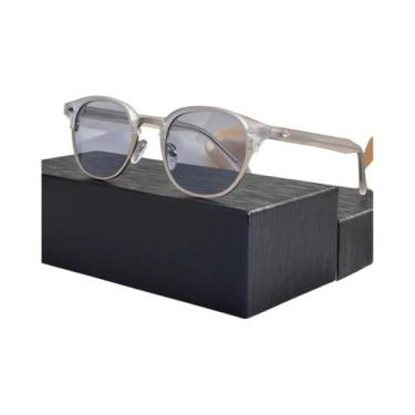 Imagem de Óculos De Sol Unissex Polarizados TR90 Clássicos Com Meia Armação Pret