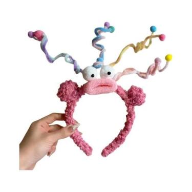 Imagem de Bandana de Natal com Monstro Engraçado - Acessório de Cabelo DIY em Ro