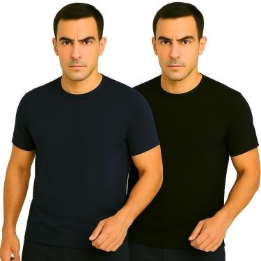 Imagem de Kit 2 Camisetas Masculina Para Academia Corrida Caminhada Básica Dia A Dia Alta Qualidade-Masculino