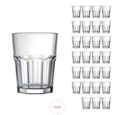 Imagem de Jogo 24 Copos 60ml Bristol Dose Redondo Tequila Whisky Vidro - NADIR F