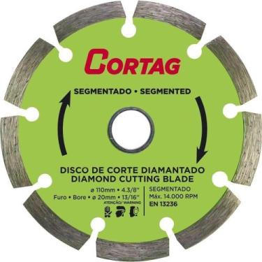 Imagem de Disco De Corte Diamantado, Segmentado, 110 Mm, Furo 20 Mm, Cortag Oste