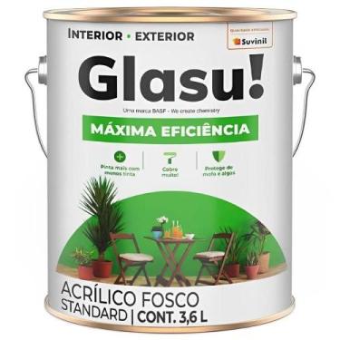 Imagem de Tinta Acrílico Fosco 3,6 Litros Branco Glasu 57710334 Suvinil Tinta Ac