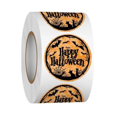 Imagem de Rolo De Adesivos De Morcego Para Halloween 500pcs Impermeáveis Com Gli